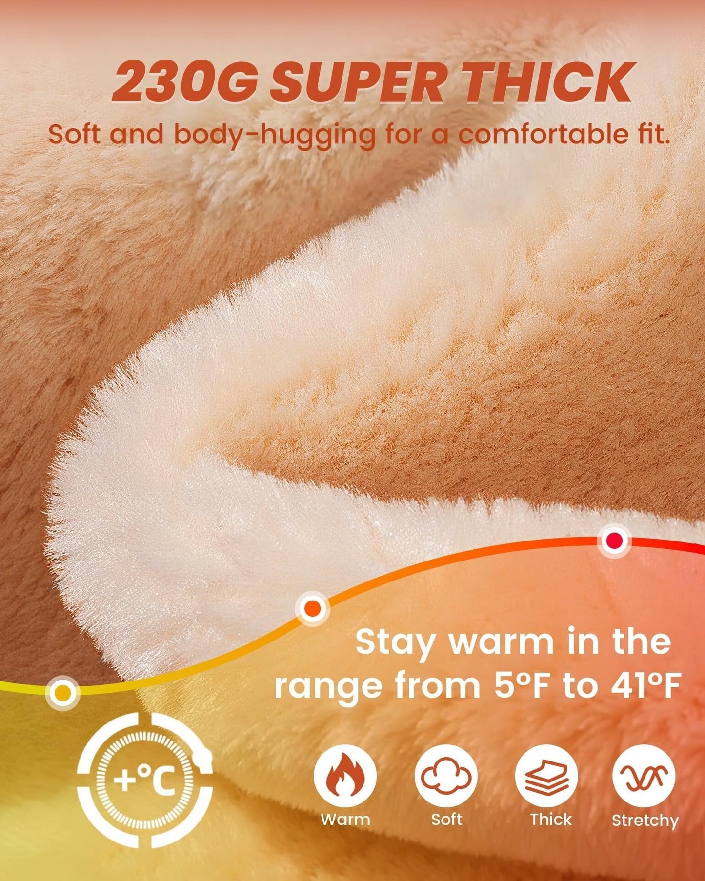 Magic Fleece Lined Leggings – Tummy Control, Skin-tone Sheer, 200g Wa… – ✨ The