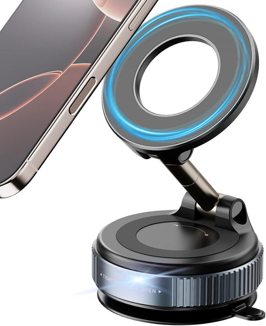 Newest 360° Adjustable Vacuum Magnetic Suction Cup Phone Holder … – Desription：