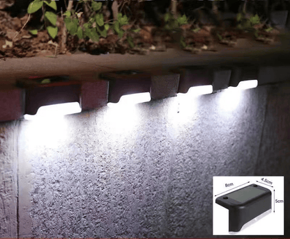 Solar Deck Lights Outdoor – Waterproof, Auto On/Off, No Wiring (4-Pack)
