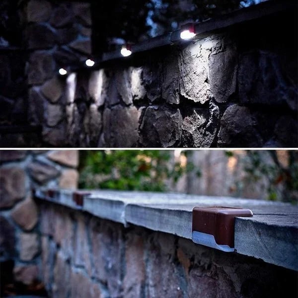 Solar Deck Lights Outdoor – Waterproof, Auto On/Off, No Wiring (4-Pack)
