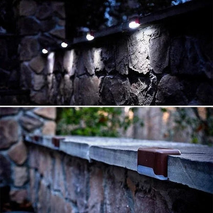 Solar Deck Lights Outdoor – Waterproof, Auto On/Off, No Wiring (4-Pack)