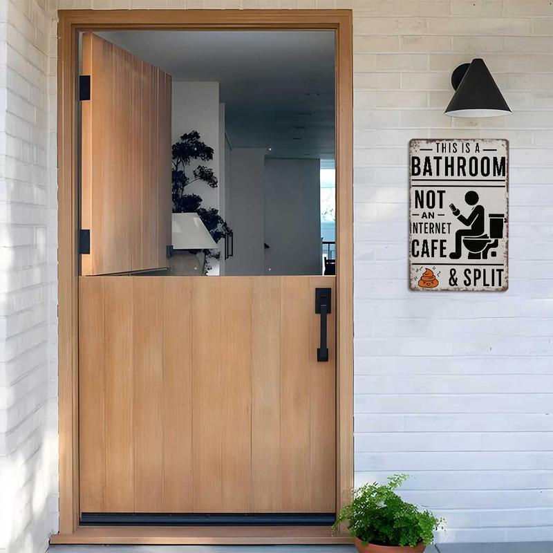 Farmhouse Bathroom Humor Sign • Quirky Washroom Wall Art – Farmhouse … – "