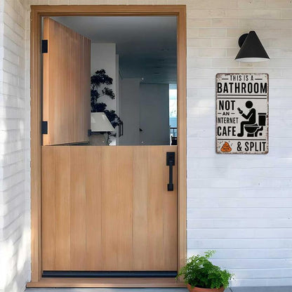 Farmhouse Bathroom Humor Sign • Quirky Washroom Wall Art – Farmhouse … – "