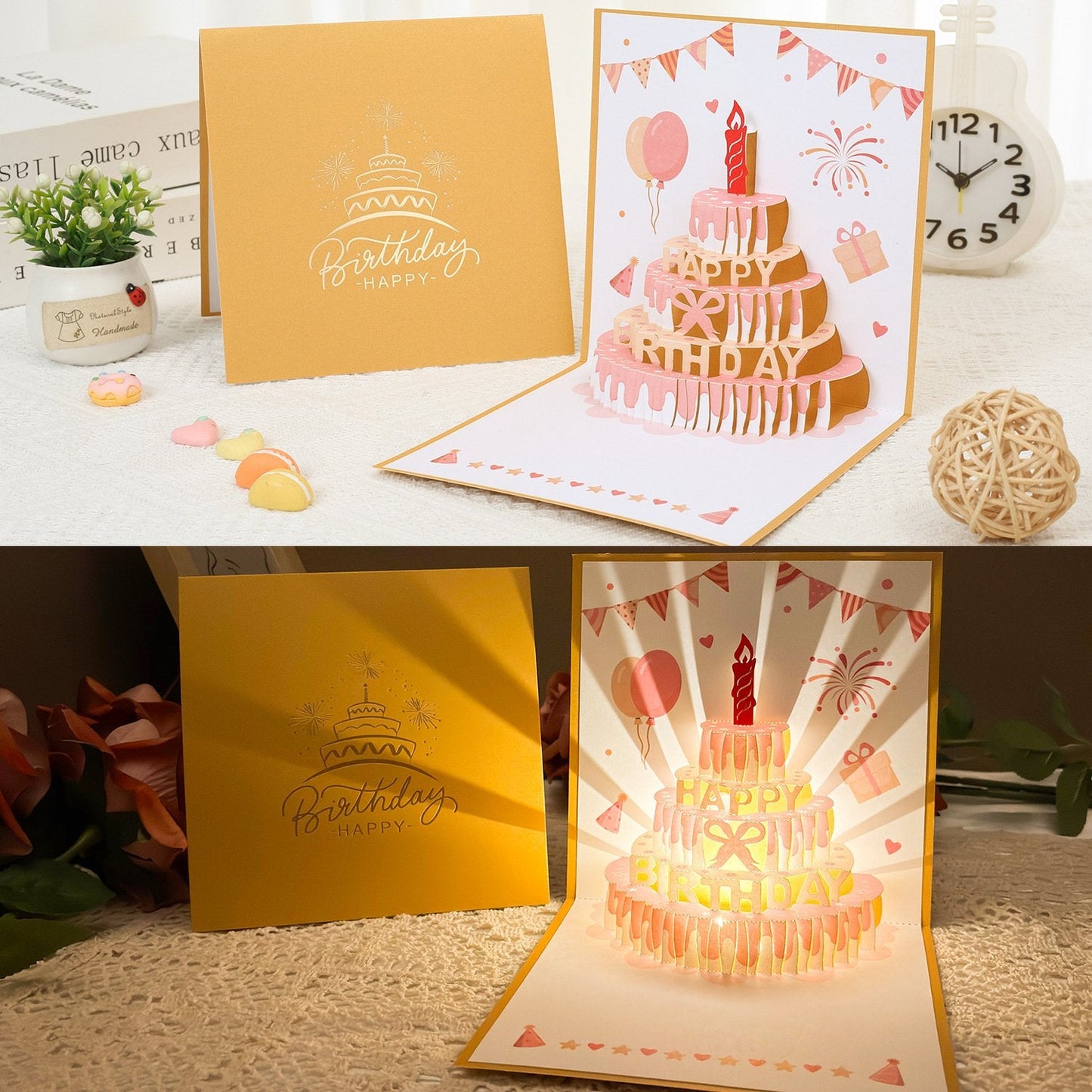 D Pop Up Birthday Card With Led Light & Music – Birthday Card | With… – 🎂 The