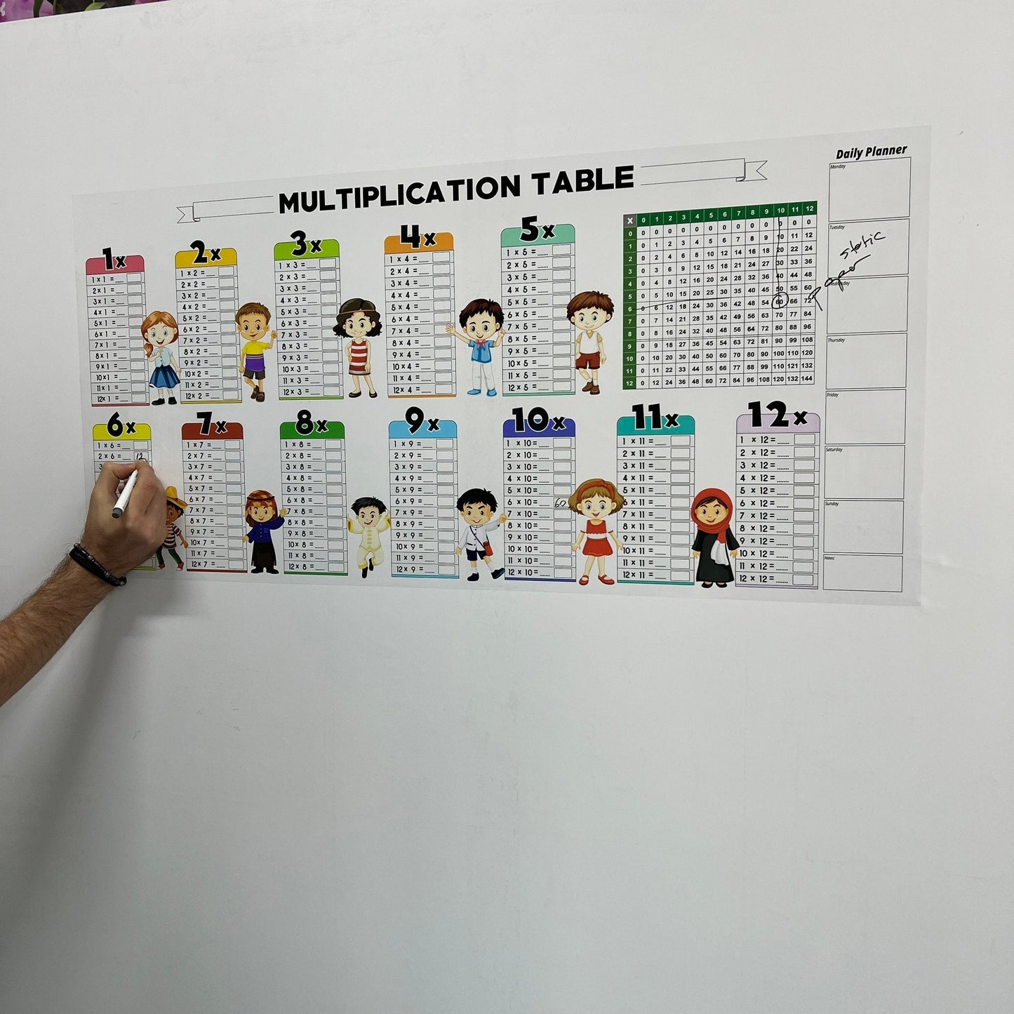 Dry Erase Colour Multiplication Table For Kids – Erase Colour | Multi… – ✨ Make