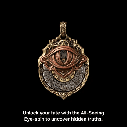Tarot Vision Spinner Pendant – All-seeing Eye, 22 Major Arcana & Dual… – ☤️