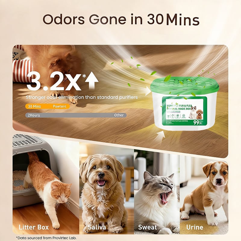 Pet Fur & Odor Removal Magic Box – Electrostatic Adsorption, Plant-ba… – ✨ No