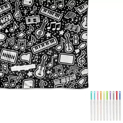 Diy Color Your Own Throw Blanket – 50”x60” Soft Plush Fleece | 24 Pai… – 🎨 Get