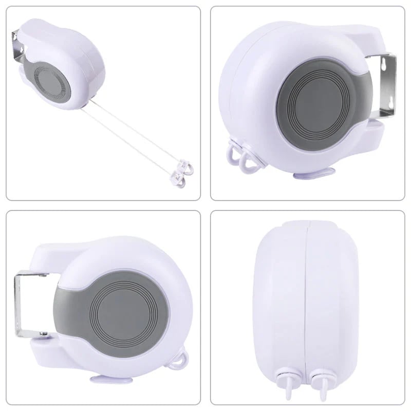 Invisible Retractable Clothesline – Dual Line, 26m, 22lbs Load | 3-Min Install, Indoor & Outdoor