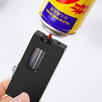 Windproof 7-hole Refillable Butane Lighter – Gravity-activated Igniti… – 🔥