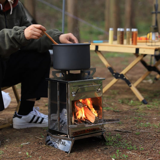 Wood Burning Folding Camp Stove Stainless Steel Grid – Wood Burning |… – 🔹