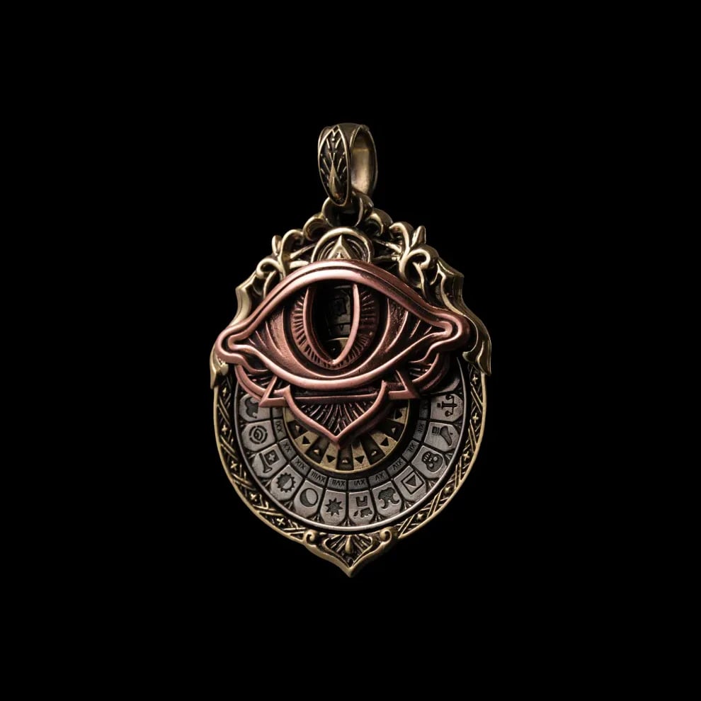 Tarot Vision Spinner Pendant – All-seeing Eye, 22 Major Arcana & Dual… – ☤️