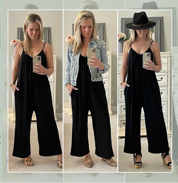 Flattering Plus Size Wide Leg Jumpsuit With Pockets – Flattering Plus… – Size