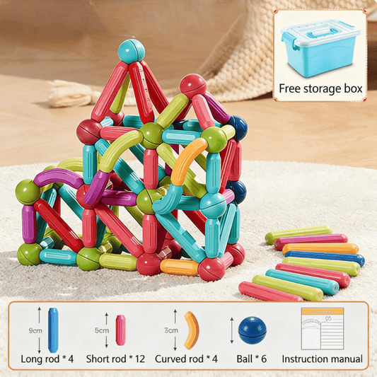 Children's Large Magnetic Building Sticks, Strong Magnet Educational … –