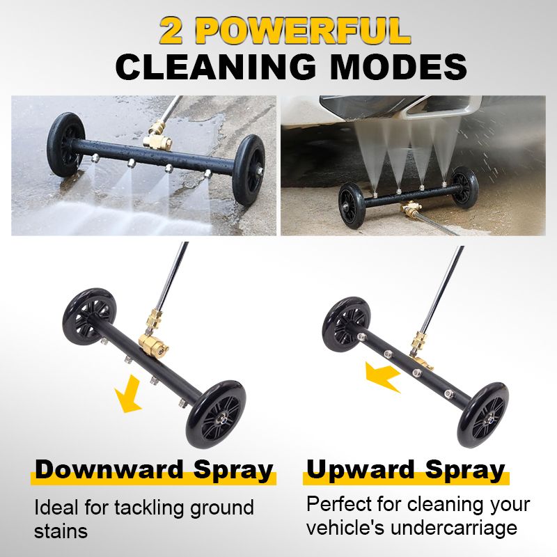 Versatile Pressure Undercarriage Cleaner Nozzle – Dual-Mode Jet, Long Hose & Paint-Safe Design 🚗💦