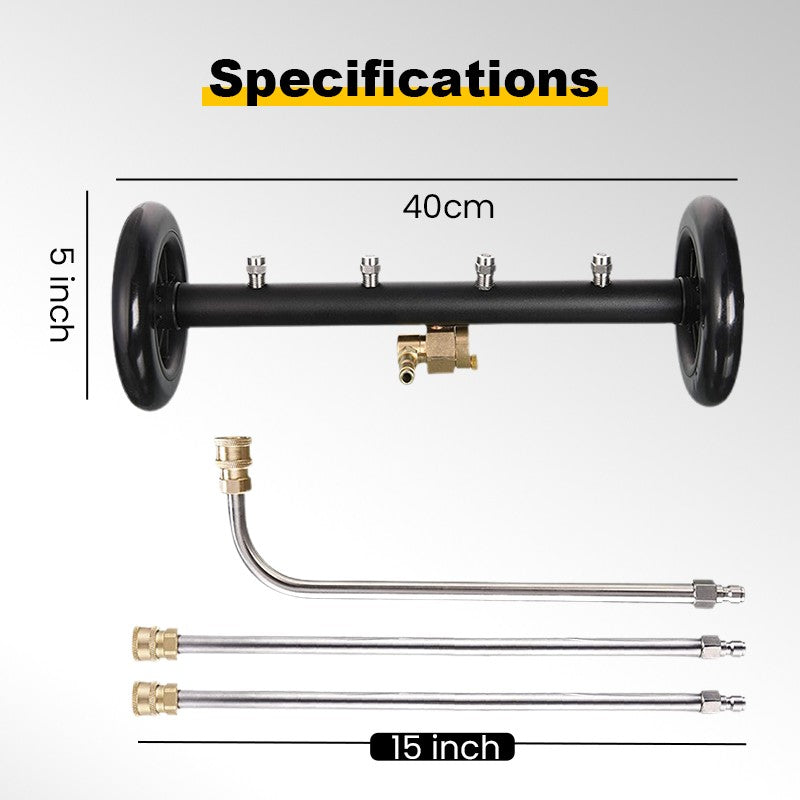 Versatile Pressure Undercarriage Cleaner Nozzle – Dual-Mode Jet, Long Hose & Paint-Safe Design 🚗💦
