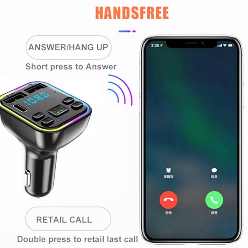 🔥Hot Sale Deals-Colorful Lights Bluetooth Car MP3 Player