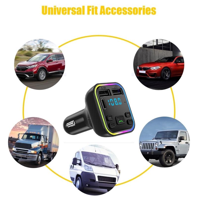 🔥Hot Sale Deals-Colorful Lights Bluetooth Car MP3 Player