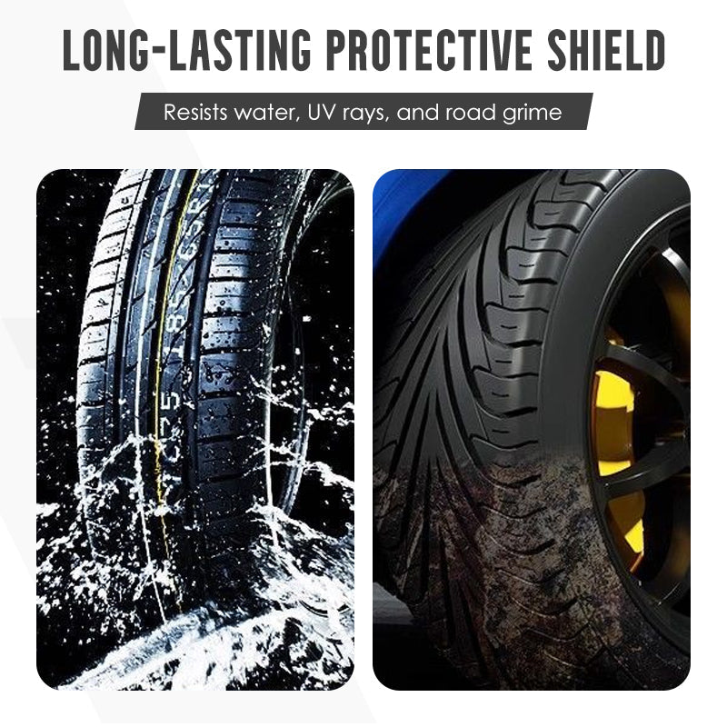 🚗 BUY 3 GET 1 FREE! 🎉 Tire Shine & Protect Spray – Deep Gloss, UV Guard & Anti-Dust ✨📦