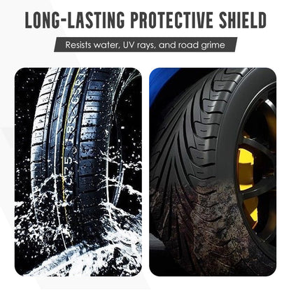 🚗 BUY 3 GET 1 FREE! 🎉 Tire Shine & Protect Spray – Deep Gloss, UV Guard & Anti-Dust ✨📦