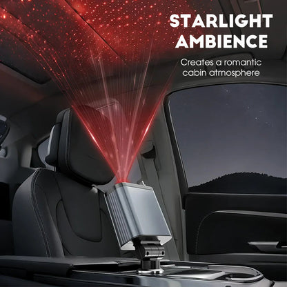 ✨ Ultra-fast 4-in-1 Car Charger 90W – With Retractable Cables & Ambient Starlight 🚗🌌